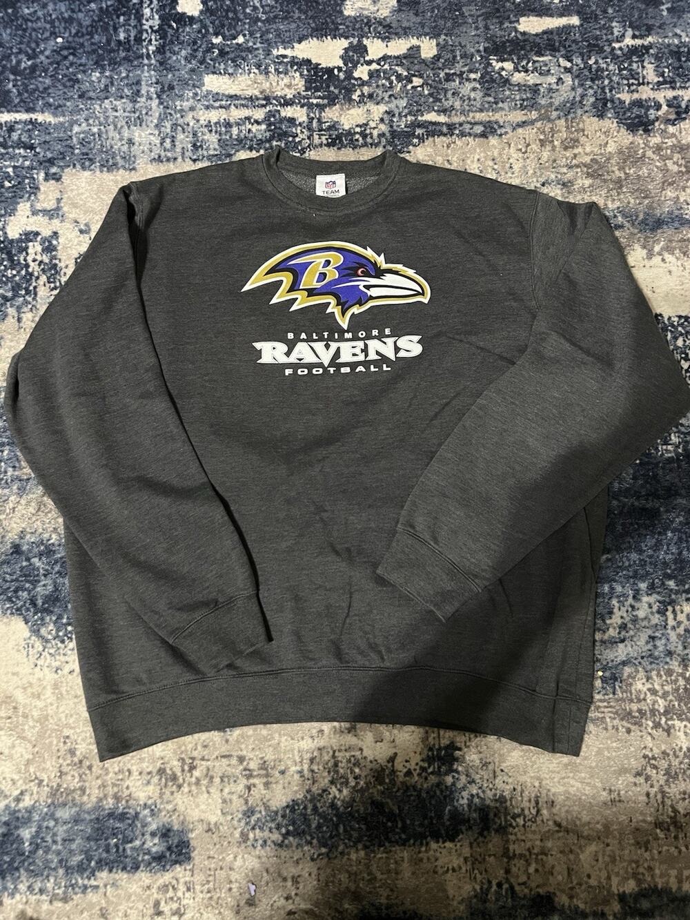 Size 2XL- Baltimore Ravens Football Dark Charcoal Sweatshirt Crewneck